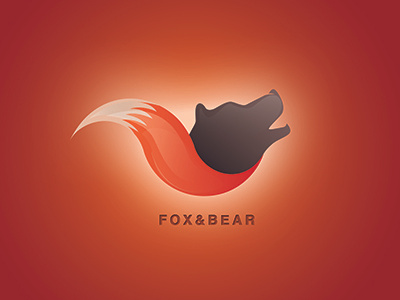 Fox and bear logo bear branding brown clean company fox huub damme logo nature netherlands orange sam janssen
