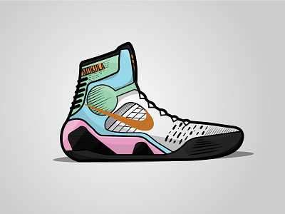 Dribbble basketball design illustration kobe bryant nike nike air ninth shoe shoelace shoes vector