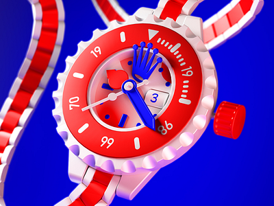 Rolex baryo c4d cgi clock illustration lepto rolex