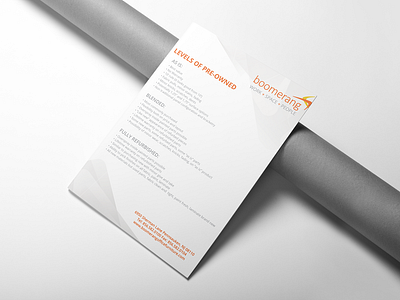 Boomerang One Pager boomerang branding creative design designinspiration identity design indesign inspiration layout design one pager typogaphy