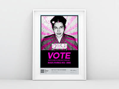 Rosa Parks - Voting Series aiga andy warhol design art feminism inspiration photoshop pop art popular poster typogaphy women empowerment