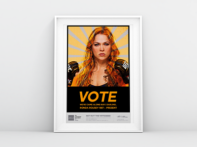 Ronda Rousey - Voting Series design design of the day feminism illustration inspiration photoshop pop art poster typogaphy
