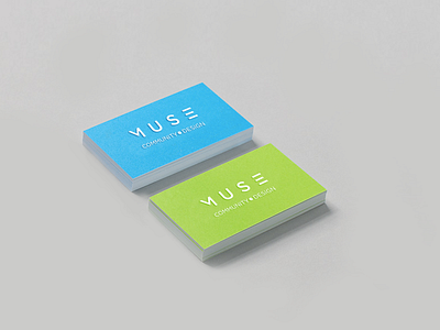 Muse Community & Design Branding architecture business cards logo
