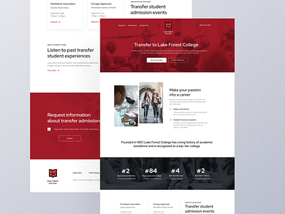 Academic Landing Page Design academic landing page layout ui ui design ux design web design website