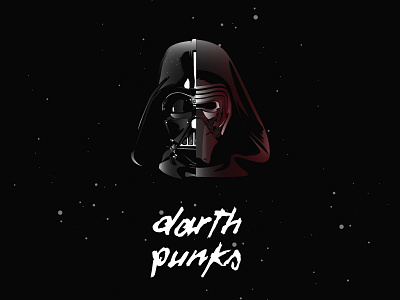 Darth Punks art darth vader galaxy illustration jedi kylo ren logo sith star wars vector