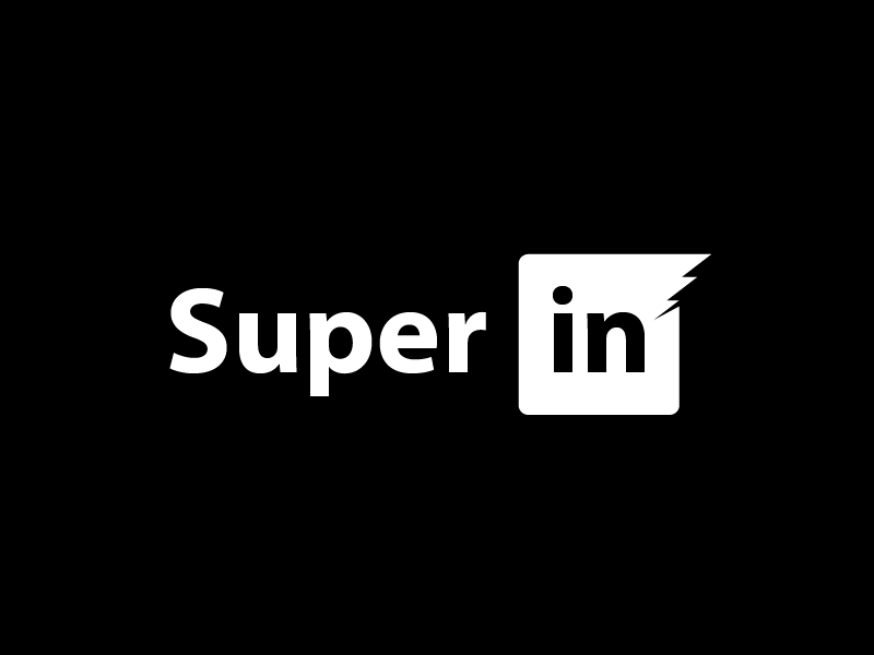 SuperIN - The LinkedIN for supers art cartoon dc job linkedin logo marvel recruit super type typography