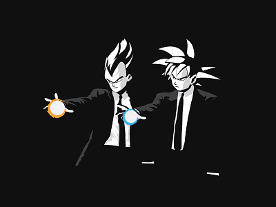 Pulp Fiction Z anime comedy dragonball funny illustration pulp fiction tarantino vector