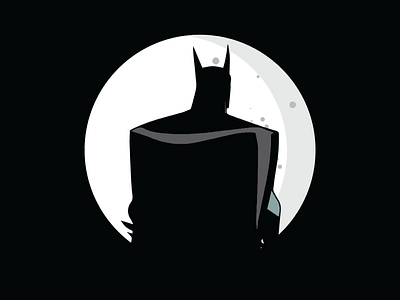 Batman batman dark dark knight dc hero illustration marvel minimal moon night vector
