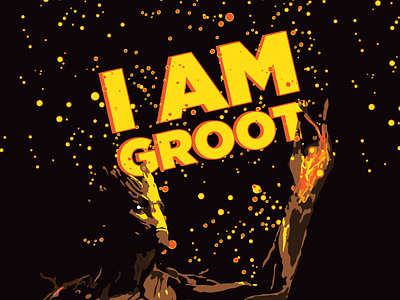 GOTG#2 Groot art avengers dc groot guardians illustration marvel movie pop tree vector