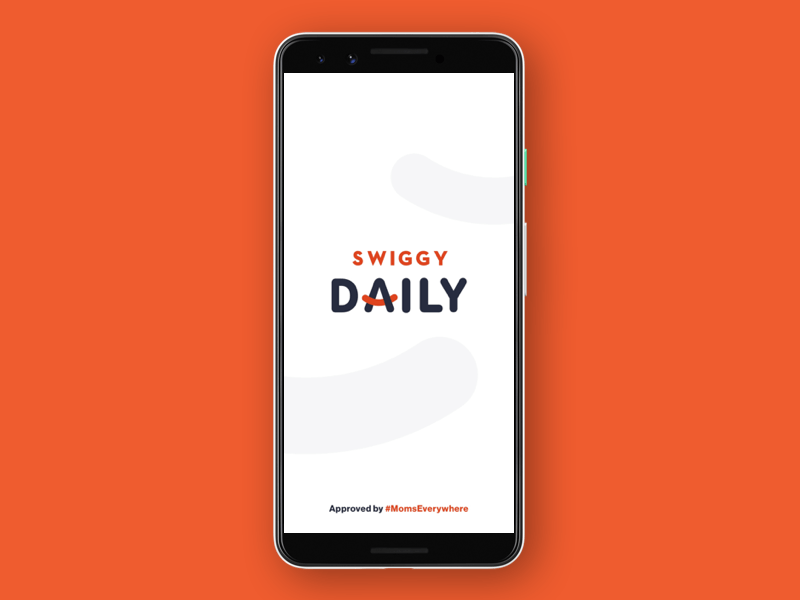 Swiggy Daily- Onboarding with a smile :) branding exploration identity logo logomark onboarding scale smile swipe