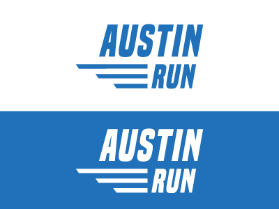 Thirty Logos - #7 Austin Run austin run blue graphic design logo logo design thirty logos