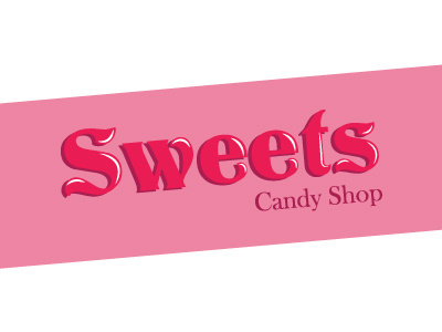 Thirty Logos - #11 Sweets brand branding candy shop challenge design graphic design logo logo a day logo design pink sweets thirty logos