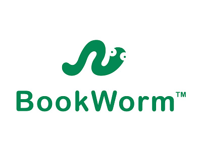 Thirty Logos - #14 BookWorm bookworm brand branding challenge design graphic design green logo logo a day logo design thirtylogos