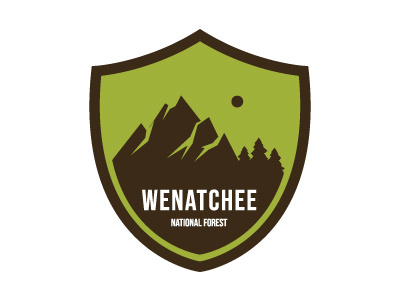 Thirty Logos - #25 Wenatchee brand branding challenge design graphic design logo logo a day logo design national forest thirtylogos wenatchee