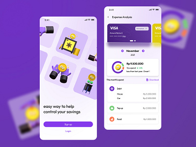 Money Management Concept app banhking design money money management ui