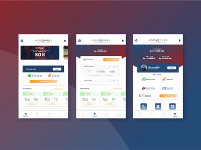 KoinWorks Apps app finance fintech ui ux web