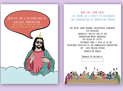 Jesus Invitation funny funny illustration humor humorous illustration jesus last supper