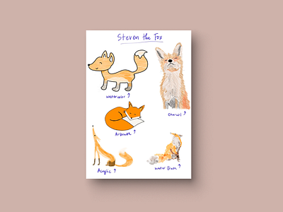 Steven the Fox Character Study childrens book childrens book art childrens book illustration childrens book illustrations childrens books illustration kidlit kidlitart kidlitartist kidlitillustration