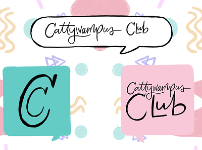 Cattywampus Club logos brand design brand identity branding branding agency branding design design illustrated logo illustration illustration art illustrations logo logo design logos logotype