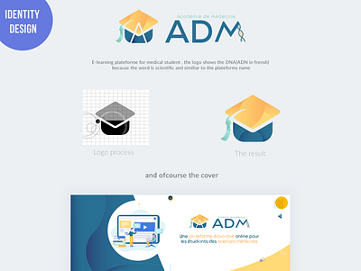 LOGO and facebook cover design ADM E learning plateform social media design