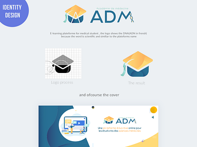 LOGO and facebook cover design ADM E learning plateform