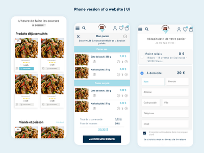 Ui for a mobile's version of a website e commence mobiledesign phoneversion store ui uidesign ux webdesign