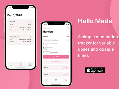 Hello Meds promo image app medication screenshot ui