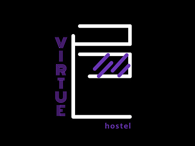 logo for the hostel bed hostel hotel logo logo logodesign purple