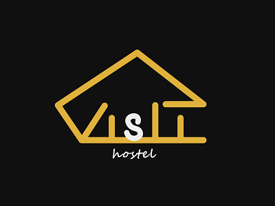 logo for the hostel home hostel hotel logo logodesign roof yellow logo