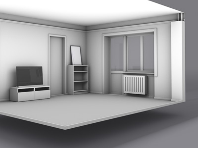 Living room – wip 3d
