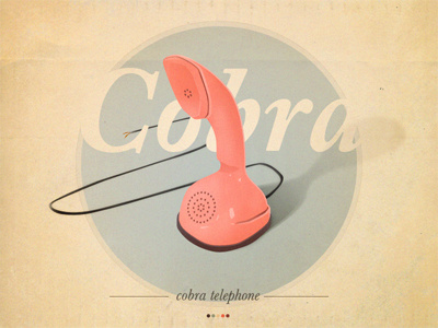C - cobra telephone alphabet cobra retro telephone texture vintage