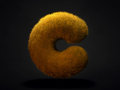 C c4d chick fur easter hair