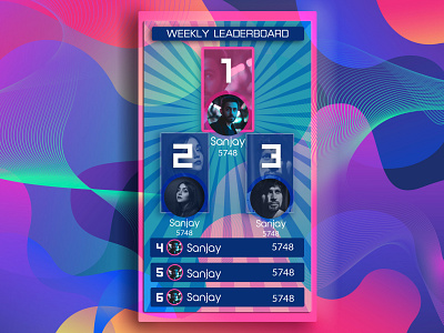 Weekly Leaderboard Template Design