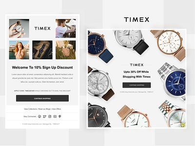 Emailers for Timex design typography ui ux web