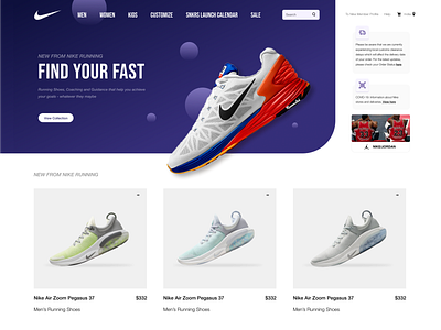 Nike Website UI Exploration