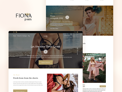 Fiona: Lingerie website UI design minimal ui ux web