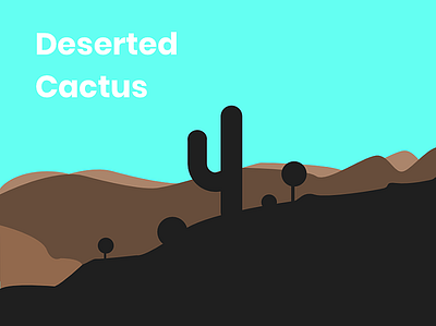 Deserted cactus design illustration vector