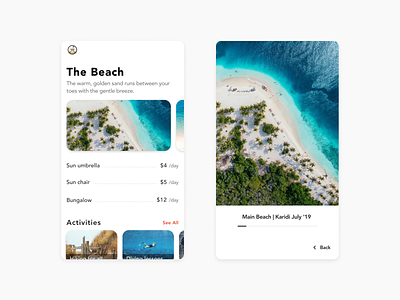 Beach App - Image Viewer app app design avenir avenit beach beach party detail page detailed view image image viewer images pipe