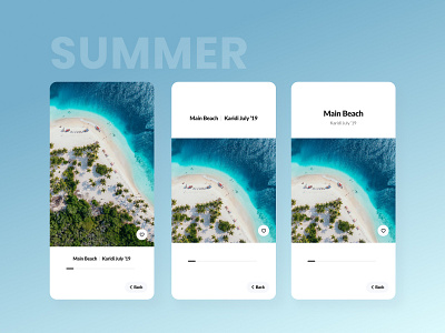 Image View - Summer Beach App android app design contrast design grid design grid layout illustration image imagery photo picture reachability ui usability ux