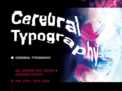 Cerebral Typography_brainwave_conference promotion design book design brainwave graphic design lines poster promotion design typography