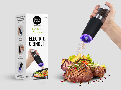 Electric Grinder Box Packaging Design boxpackaging branding cartonpackaging label package packagedesign packaging