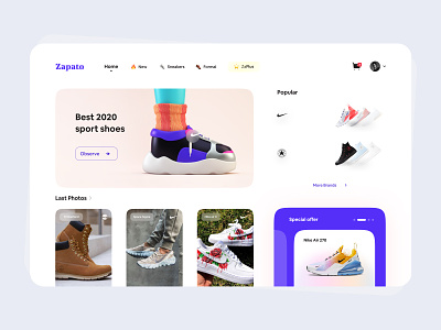 Staat oppakken zondag Sneaker Shop Website designs, themes, templates and downloadable graphic  elements on Dribbble