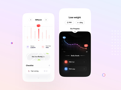 Weight loss app 🔥 analytics chart clean exercise fitness graph gym home workout minimal product profile running sport ui ux weight weight loss weightloss workout
