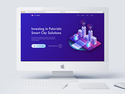 Futuristic Smart City Landing Page - #DailiUI003