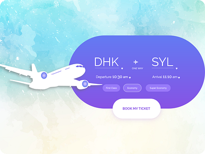 Dribbble Flight Search booking app booking system bright colors daily 100 daily ui inspiration flight booking flight search flights ingridable interface design