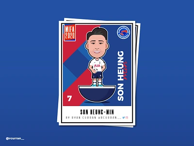 MIFA 2020 Son Heung-Min ai bpl character design flat football footballer forward icon illustration illustrator premier league simple soccer son heung min spurs thfc tottenham type vector