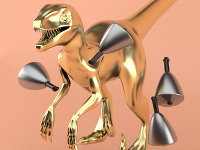 Gold Dino | Cinema 4D Tutorial 3d animation c4d cgi cinema 4d design gold motion graphics tutorial