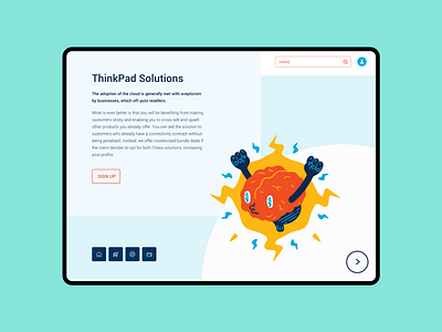 Thinkpad Ipad Landing Page Design animation app branding clean design icon identity illustration ios lettering logo minimal mobile type typography ui ux vector web website