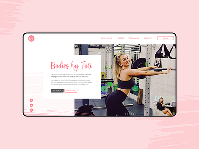 Personal Training Fitness Website Landing Page ecommerce branding design desktop design graphics identity minimal typography ui ux web website