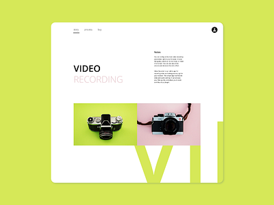 Video Camera Landing Page